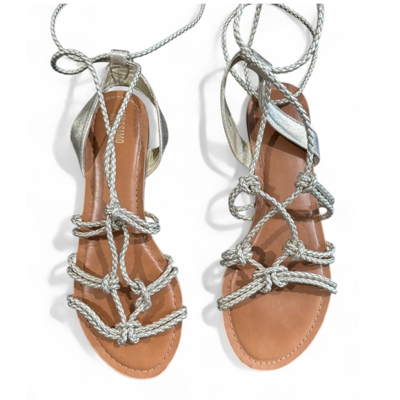 Mossimo Supply Co Silver Gladiator Sandals - Picture 6 of 8